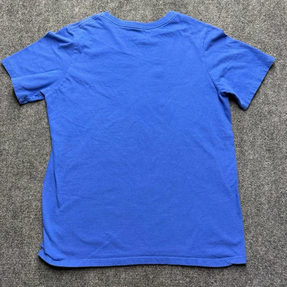 Nike Boys Kids Blue Dri-FIT I Love Basketball Logo T-Shirt Short Sleeve XL